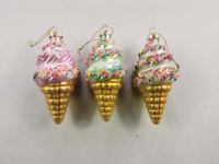 Ice-cream Cone Glass Decorations